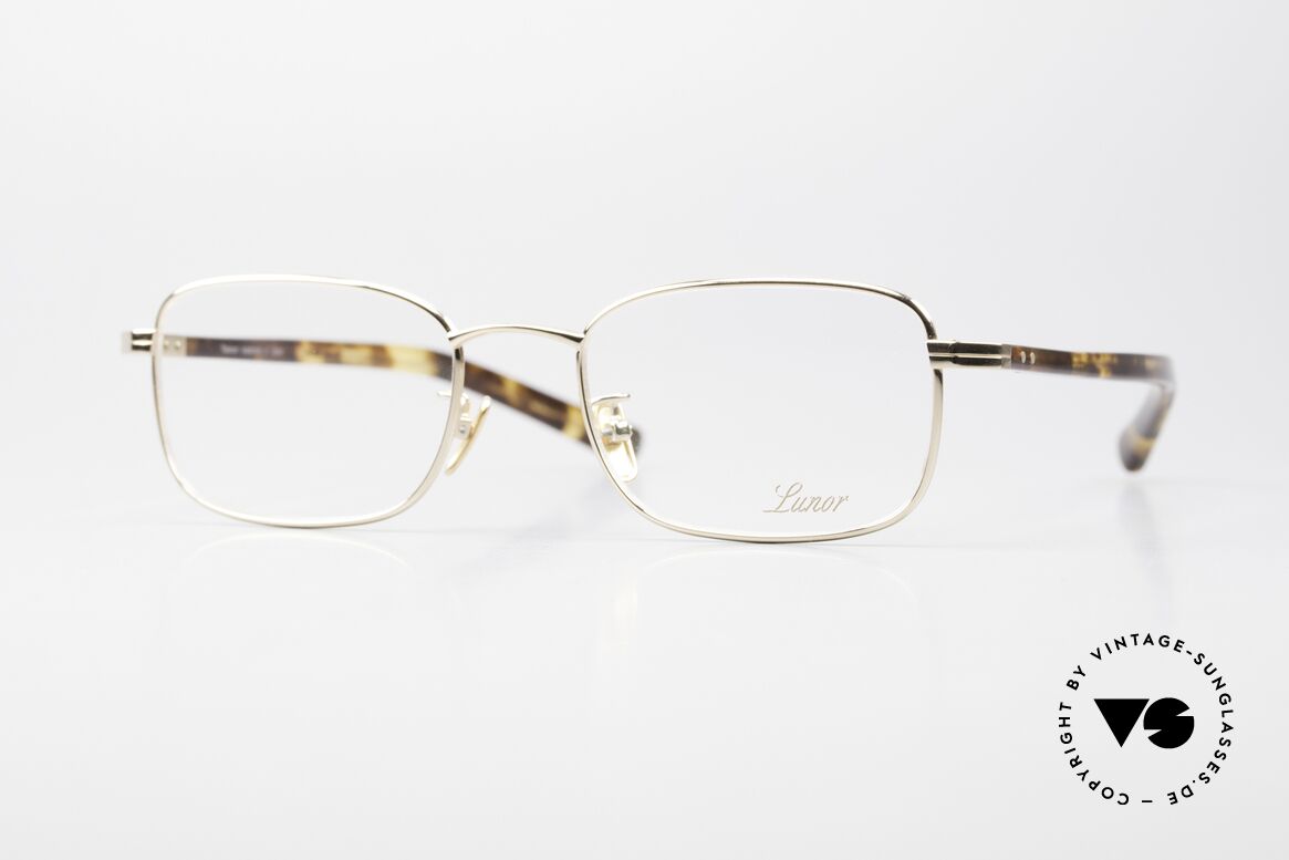 Lunor Prestige I A 02 Fullrim Titan Frame Gold Plated, LUNOR Prestige eyeglasses: fullrim titanium frame, Made for Men