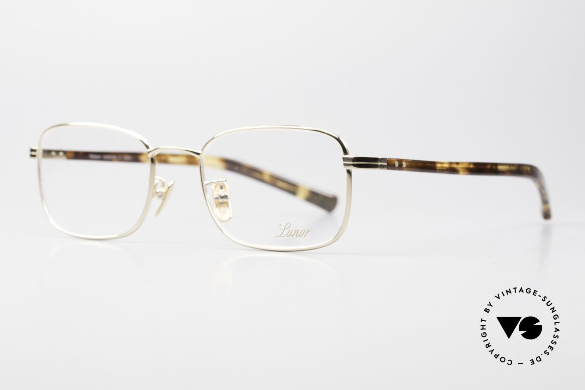 Lunor Prestige I A 02 Fullrim Titan Frame Gold Plated, German design meets Japanese 'titan' craftsmanship, Made for Men