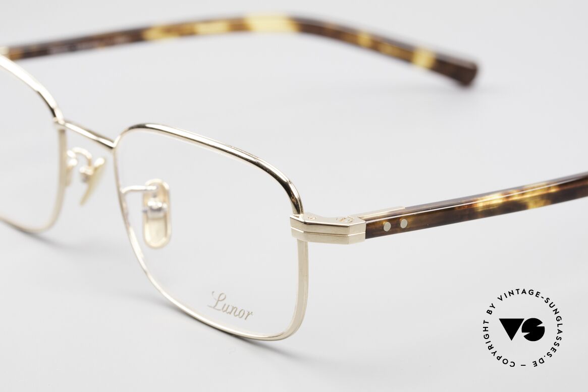 Lunor Prestige I A 02 Fullrim Titan Frame Gold Plated, model IA02, GP = GOLD PLATED, size 50-19, 140mm, Made for Men