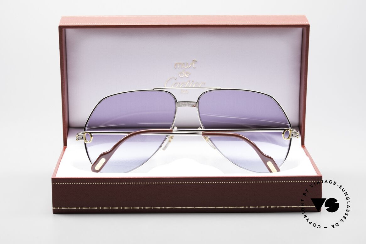 Cartier Vendome LC - L Platinum Sunglasses Aviator 80s, Size: large, Made for Men