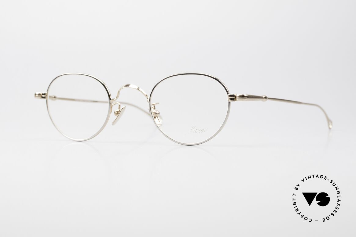 Lunor V 107 Round Panto Frame Bicolor BC, rare old Lunor eyeglasses, size 43/24 in BC = BICOLOR, Made for Men and Women