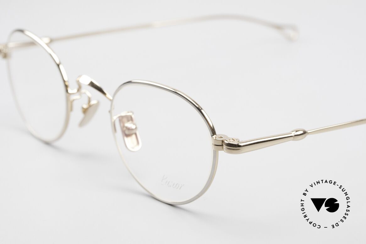 Lunor V 107 Round Panto Frame Bicolor BC, V 107 = stainless steel, titanium pads, made in Germany, Made for Men and Women
