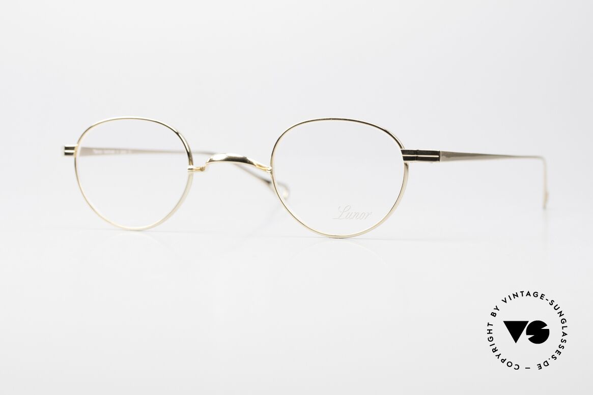 Lunor T2-E-MT GP Round Titan Frame Gold Plated, noble LUNOR eyeglass-frame of the Titan-MT Series, Made for Men and Women