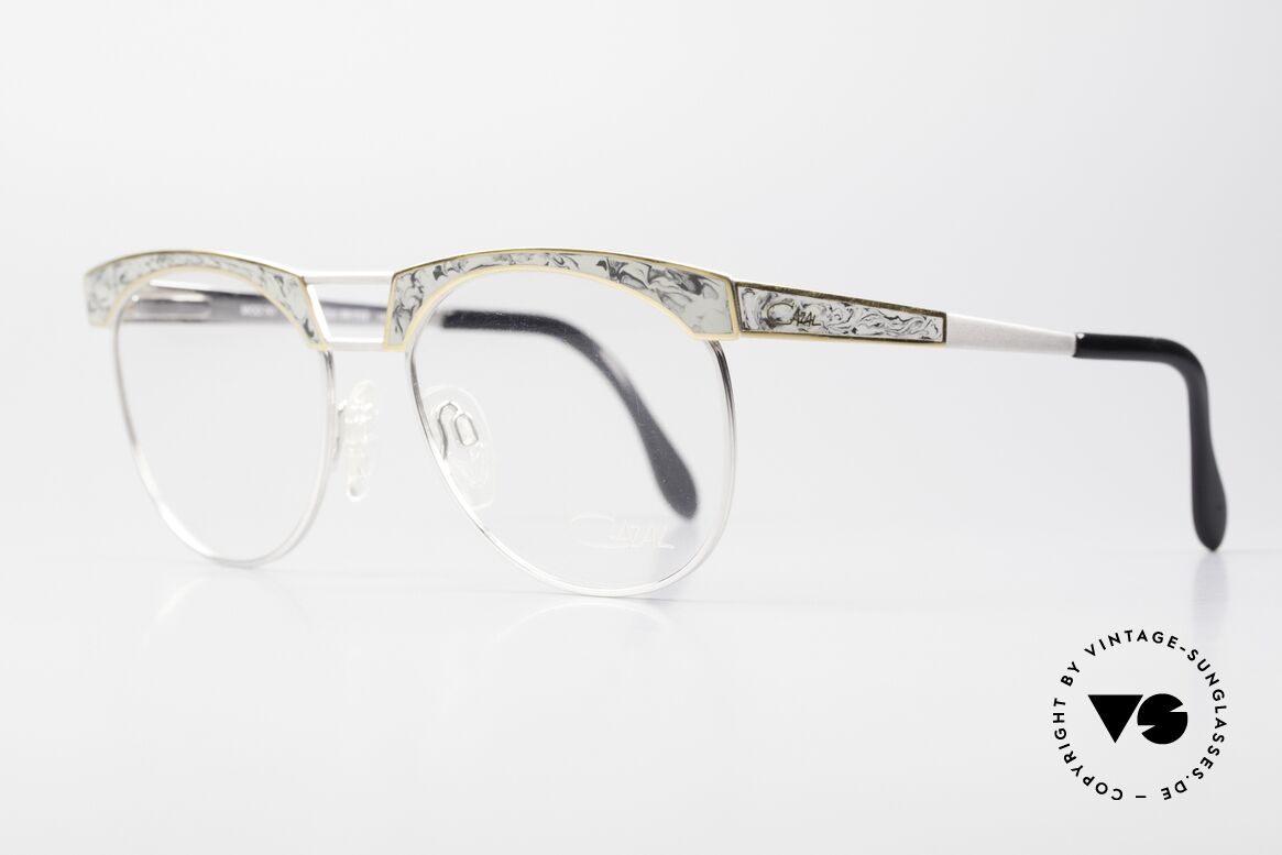 Cazal 741 Panto Glasses By Cari Zalloni, bicolor marble imitation (appliqué) on front & temples, Made for Men