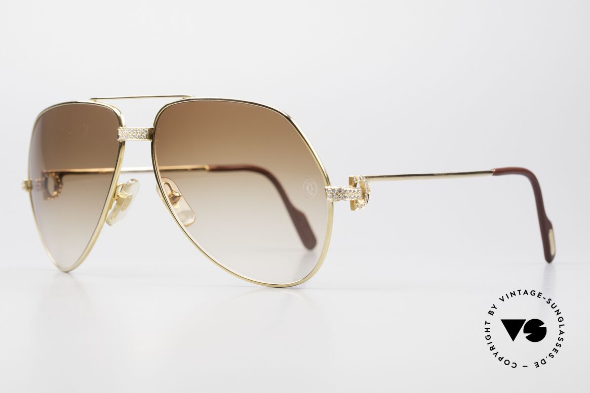 Cartier Grand Pavage Jewel Sunglasses Solid Gold, Cartier "Joaillerie' Collection: Vendôme 'GRAND PAVAGE', Made for Men