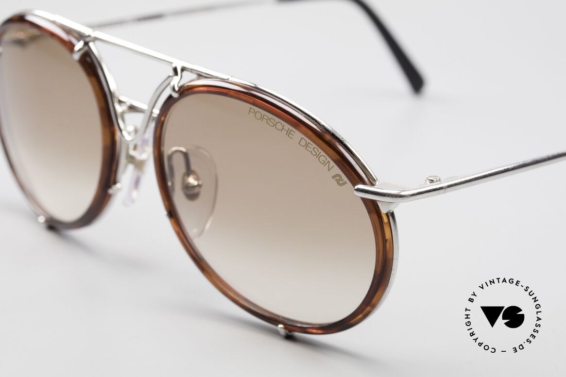 Porsche 5661 Classic 90's Shades Round, with two different shapes of changeable sun lenses, Made for Men and Women