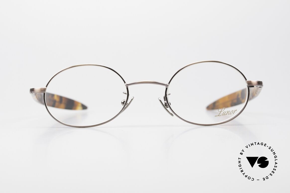 Lunor Cigar 532 AC Antique Copper Eyeglasses Oval, frame with acetate temples & 100% titanium nose pads, Made for Men and Women
