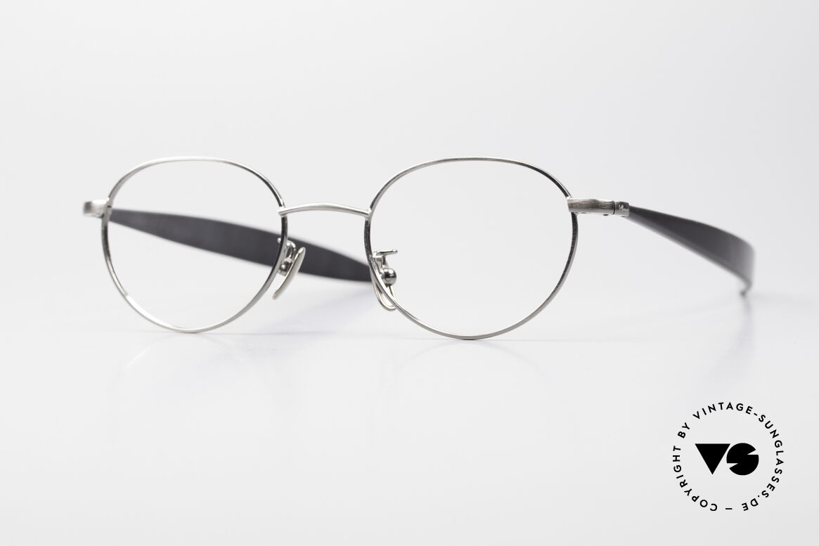 Lunor Cigar 531 AS Antique Silver Frame Panto, rare LUNOR eyeglasses of the vintage 'Cigar Collection', Made for Men and Women