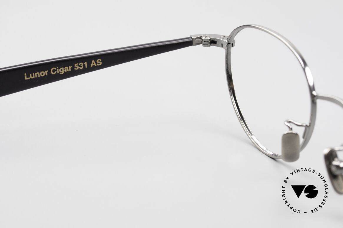 Lunor Cigar 531 AS Antique Silver Frame Panto, Size: small, Made for Men and Women
