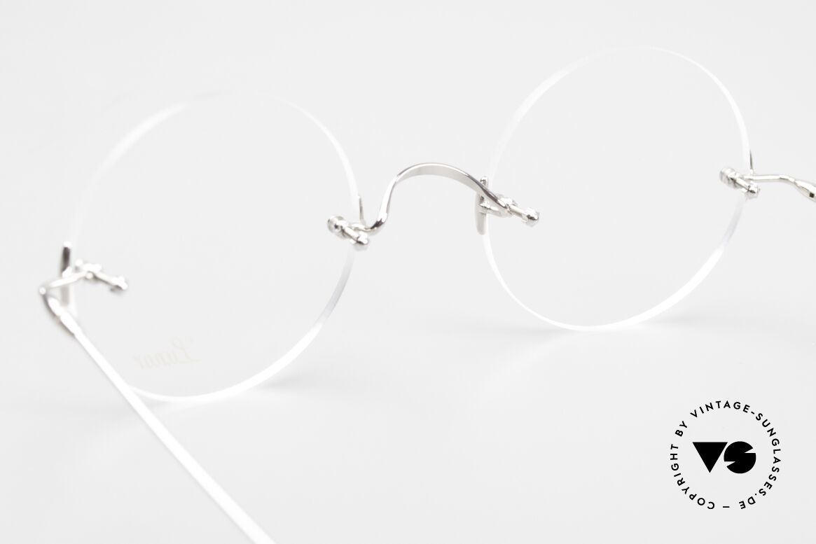 Lunor Classic Round PP The Rimless Steve Jobs Glasses, Size: small, Made for Men and Women