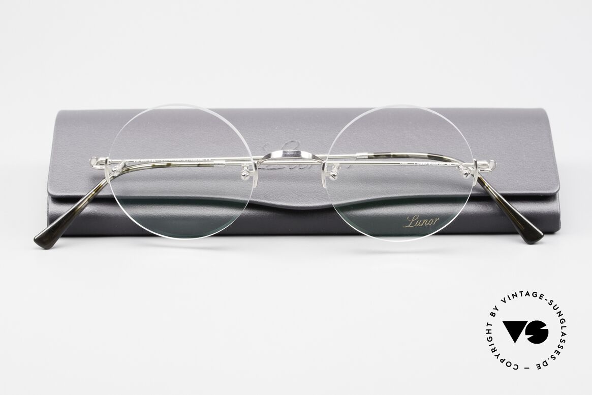 Lunor Classic Round PP The Rimless Steve Jobs Glasses, Size: small, Made for Men and Women
