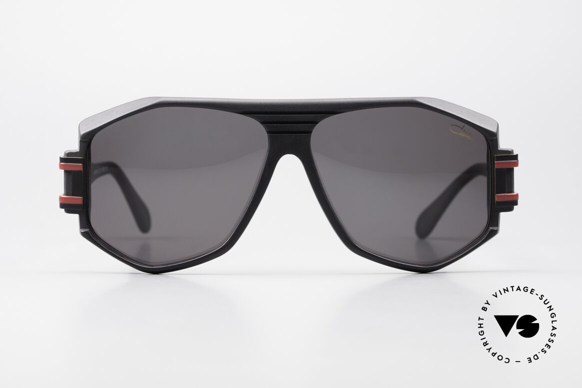 Cazal 163 Legends Iconic Hip Hop Shades, Cazal 163 sunglasses in matte black / red, size 59/12, Made for Men
