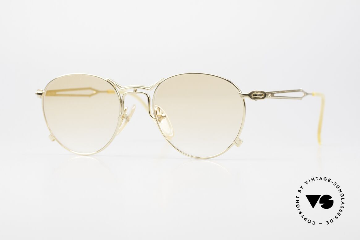 Jean Paul Gaultier 55-2177 Gold Plated Designer Shades, extraordinary vintage J.P. Gaultier designer sunglasses, Made for Men and Women