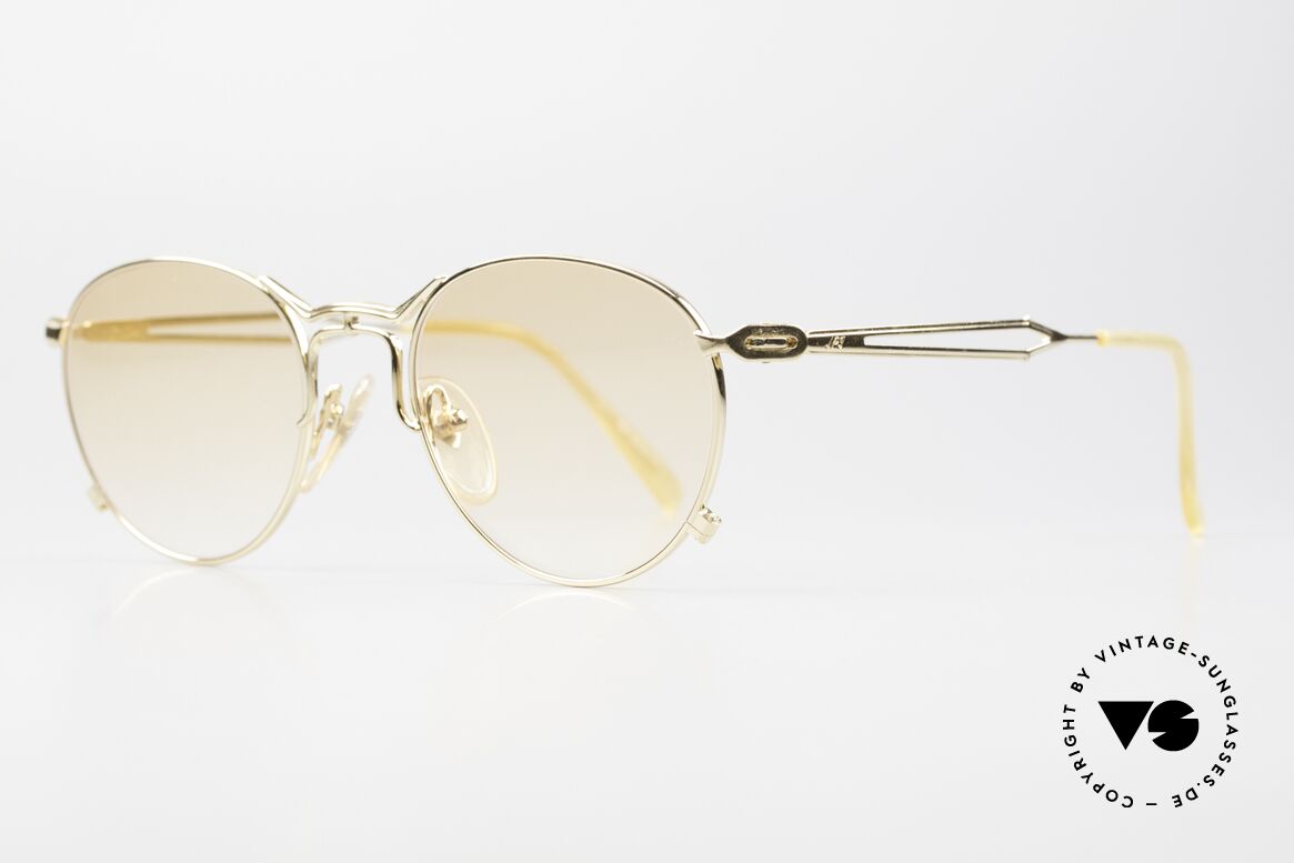 Jean Paul Gaultier 55-2177 Gold Plated Designer Shades, brilliant JPG fashion accessory (also wearable at night), Made for Men and Women