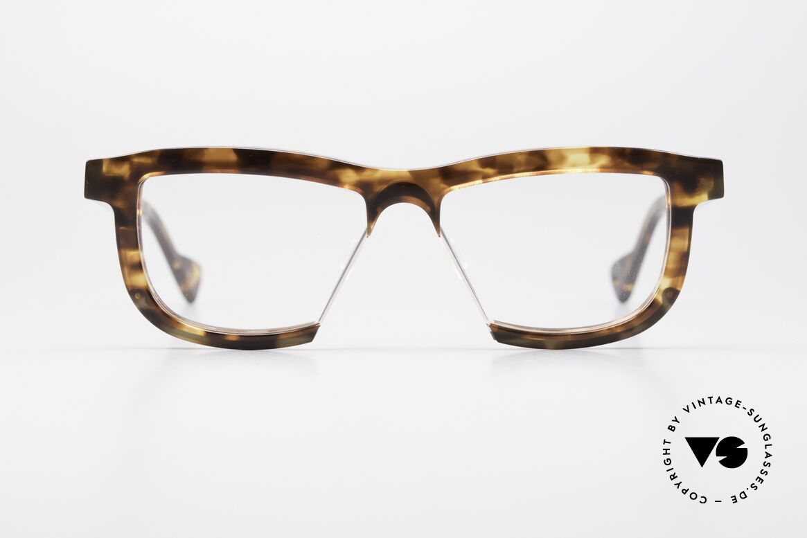 Theo Belgium James Extraordinary Designer Glasses, model JAMES with color code 15 (dark tortoise), Made for Men and Women