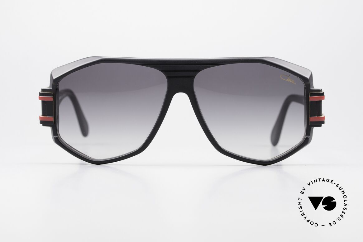 Cazal 163 Legends Iconic Hip Hop Frame, Cazal 163 sunglasses in matte black / red, size 59/12, Made for Men