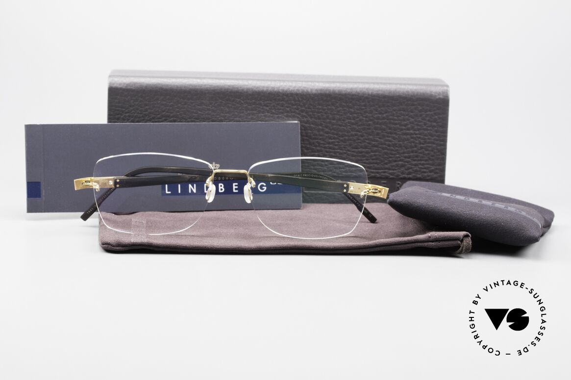 Lindberg Precious T945 Horn 18ct Solid Gold Diamond Glasses, Size: medium, Made for Women