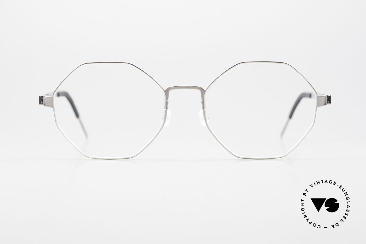 Lindberg 9609 Strip Titanium Octagonal Frame Ladies & Gents, model 9609, size 53/18, color P10 (silver polished), Made for Men and Women