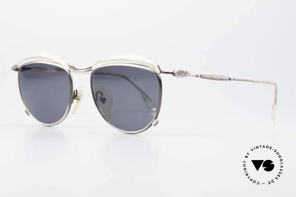Jean Paul Gaultier 56-1274 Rare 90's Shades Ladies & Gents, interesting frame; rich in detail; antique-silver, Made for Men and Women