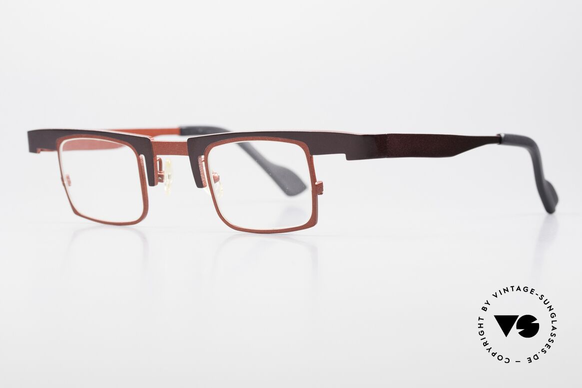 Theo Belgium Bo Square Designer Specs Titanium, "crazy" designer  spectacles for all individualists, Made for Men and Women