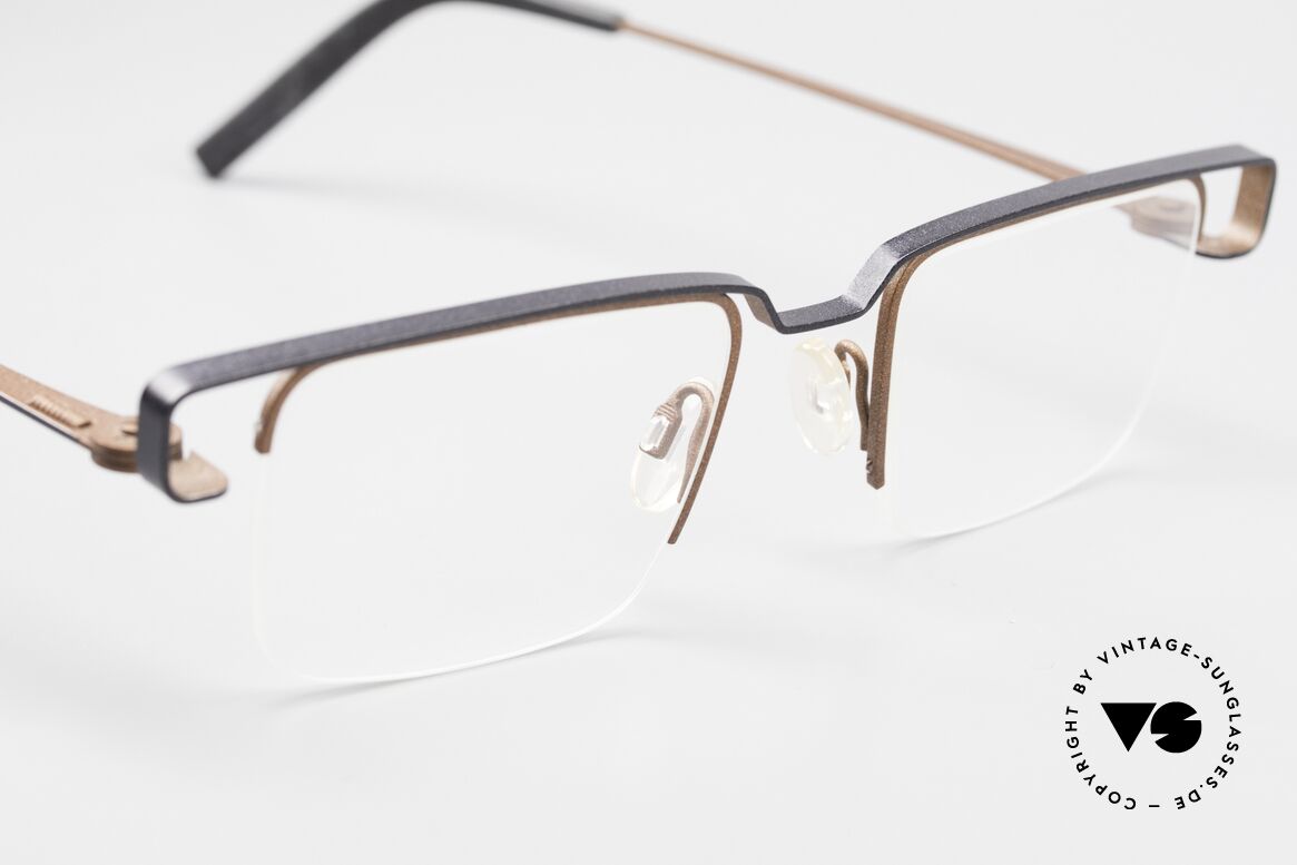 Theo Belgium Mousseline Nylor Frame Semi Rimless, unworn and in top quality (with flexible spring hinges), Made for Men and Women