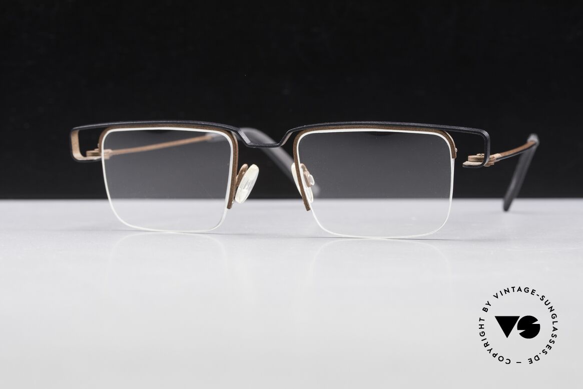 Theo Belgium Mousseline Nylor Frame Semi Rimless, Size: small, Made for Men and Women
