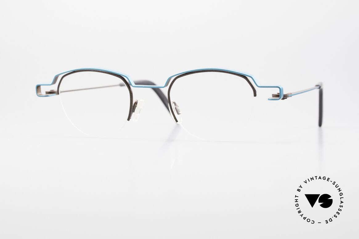Theo Belgium Puree Nylor Panto Frame Semi Rimless, model of the 'Potatoes Metal' Series by Theo Belgium, Made for Men and Women