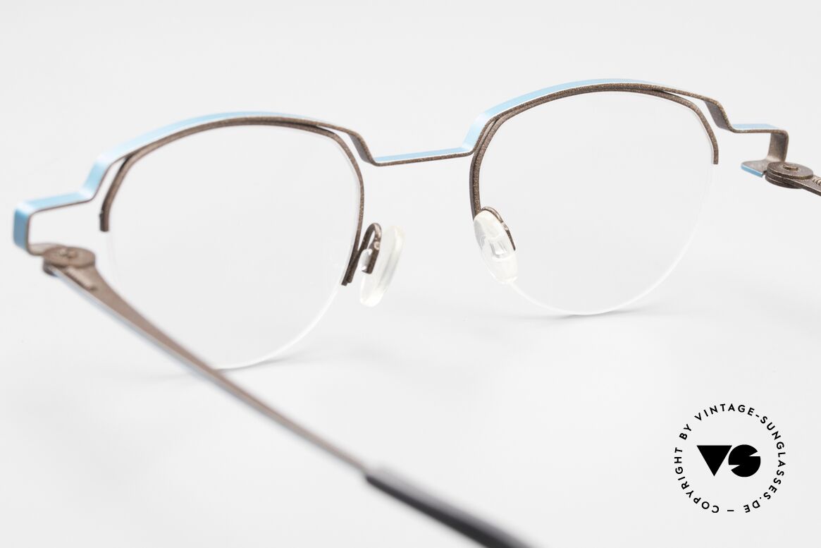 Theo Belgium Puree Nylor Panto Frame Semi Rimless, Size: medium, Made for Men and Women