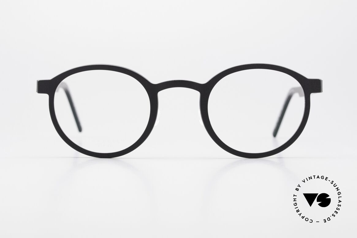Lindberg 1014 Acetanium Round Designer Specs Panto, timeless round LINDBERG Acetanium frame in black, Made for Men and Women