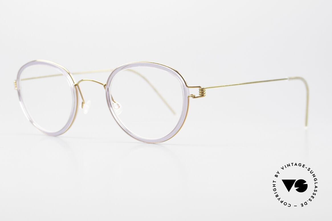 Lindberg Jackie Air Titan Rim Women's Glasses Small Panto, striking refined Air Titan frame with Acetate inner rim, Made for Women