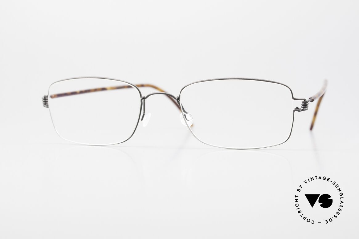Lindberg Alvis Air Titan Rim Rectangular Men's Eyeglasses, LINDBERG Air Titanium Rim eyeglasses in size 51-19, Made for Men