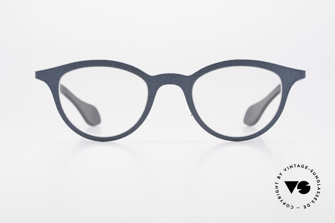 Theo Belgium Mille 21 Women's Eyeglasses Roundish, model mille+21; color 764 (navy blue metallic), Made for Women