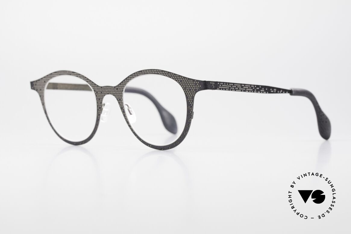 Theo Belgium Mille 61 Lively Frame Pattern Unique, very interesting color concept 321 (in dark gray), Made for Men and Women