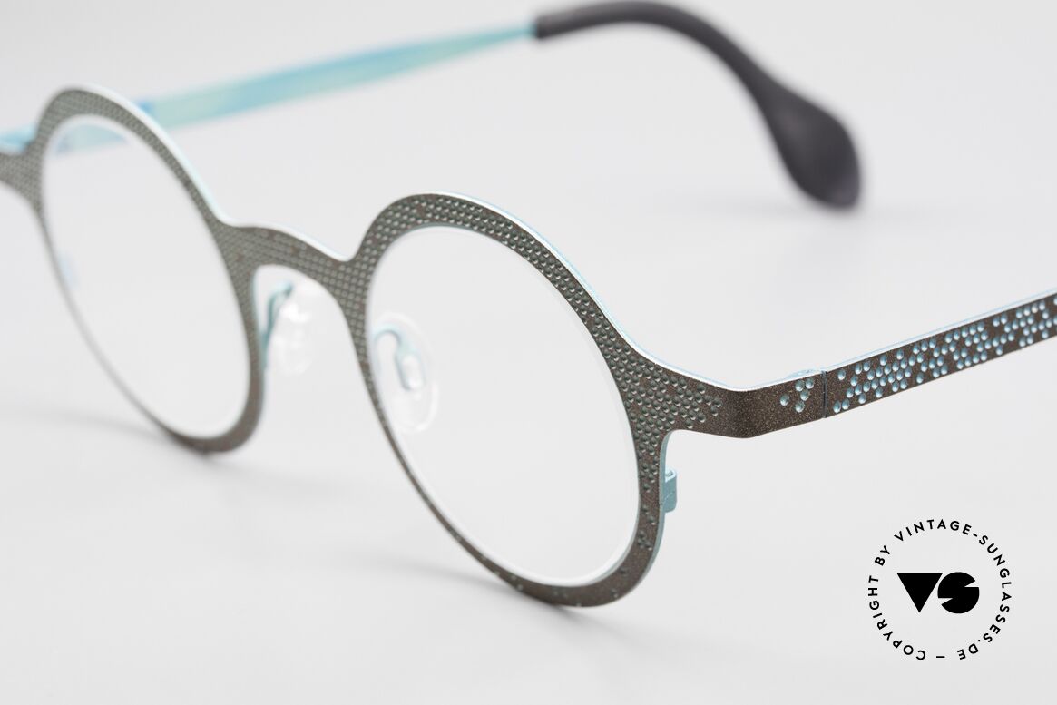Theo Belgium Mille 64 Round Frame Dotted Pattern, the dotted pattern makes the frame lively, unique, Made for Men and Women