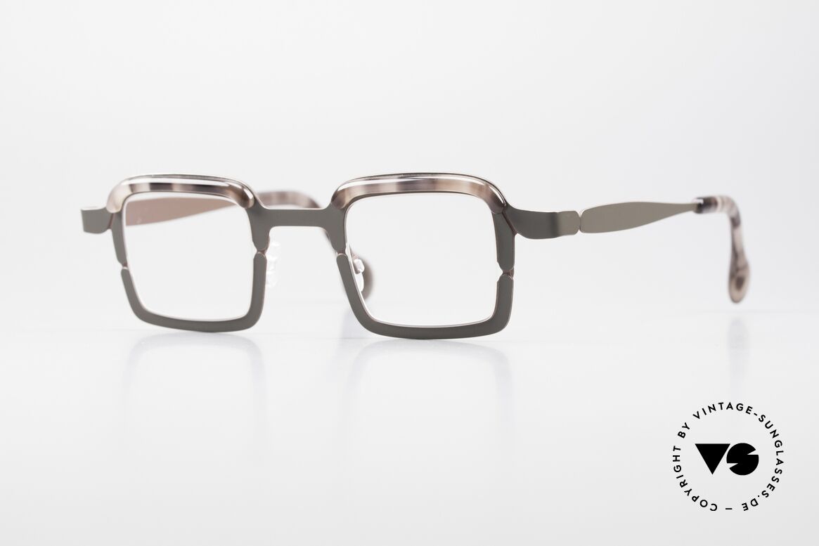 Theo Belgium Throwie Unisex Eyewear Square, Theo Belgium glasses, model Throwie, color 364, Made for Men and Women
