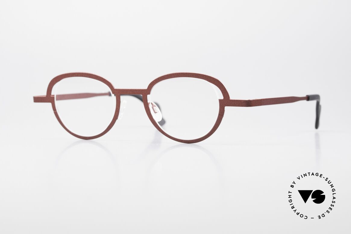 Theo Belgium Move Designer Frame Roundish Metal, Theo Belgium unisex eyeglasses; 'Shuffle' series, Made for Men and Women