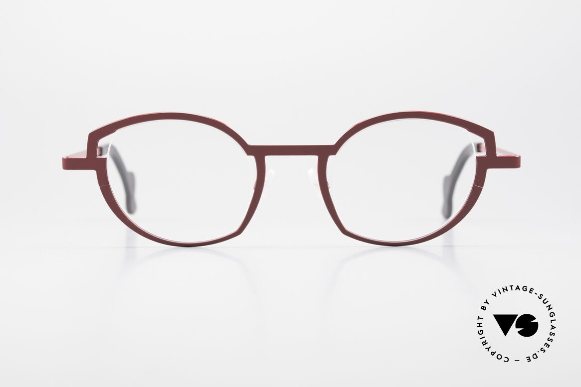 Theo Belgium Change Women's Glasses Large Size Red, lenses are framed in a very original way! unique!, Made for Women
