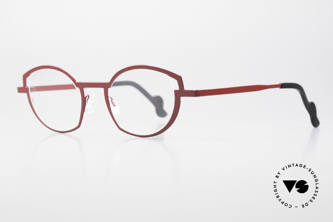 Theo Belgium Change Women's Glasses Large Size Red, a great designer piece and truly an EYE-CATCHER, Made for Women