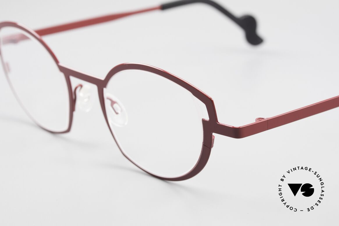 Theo Belgium Change Women's Glasses Large Size Red, color code 191 (ruby colored), L size (140mm width), Made for Women