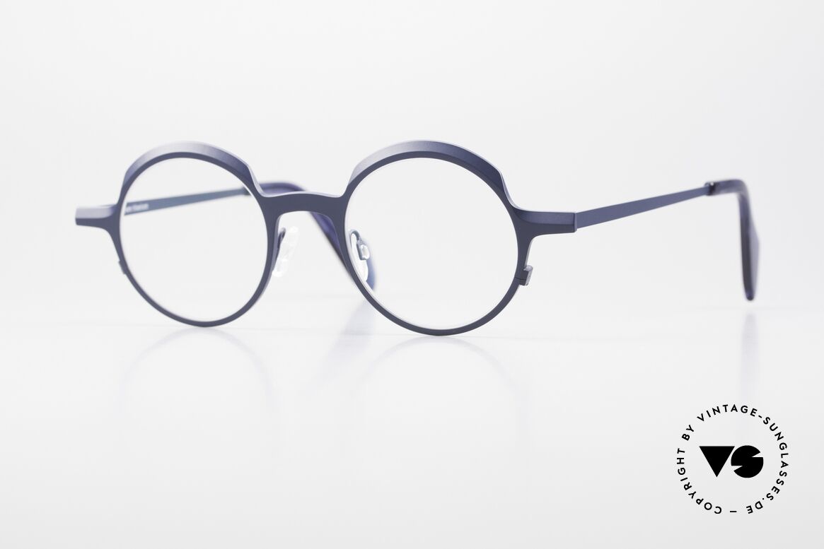 Theo Belgium Brilliant Round Glasses Titanium, Theo Belgium designer specs; 'Diamond Cuts' series, Made for Men and Women