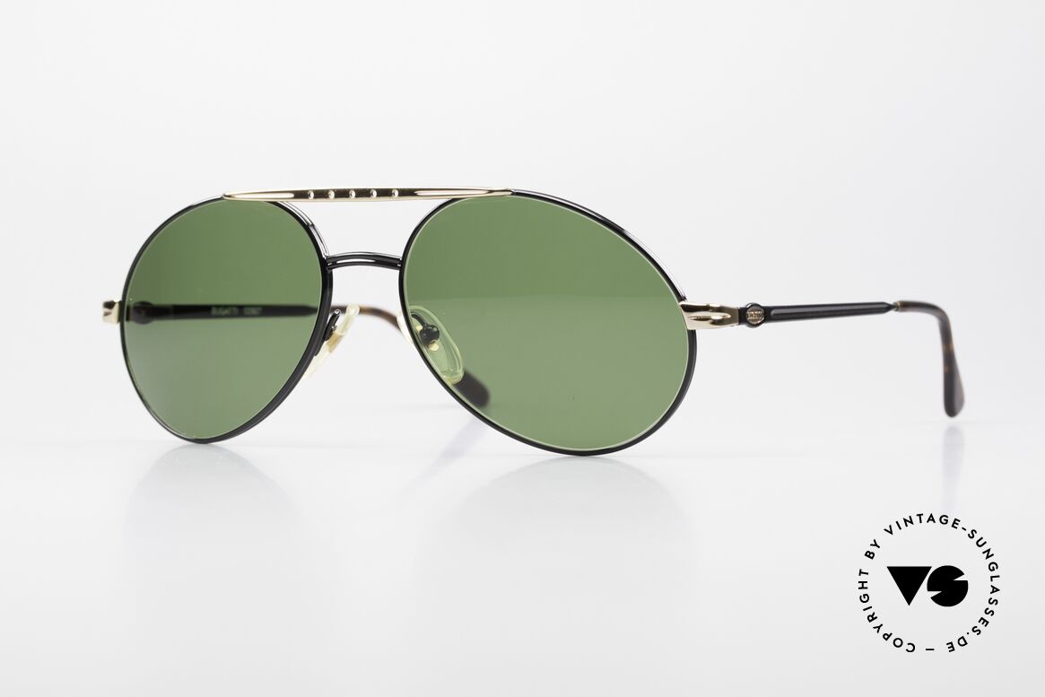 Bugatti 02927 Large 80's Sunglasses For Men, very elegant Bugatti vintage 80's designer sunglasses, Made for Men