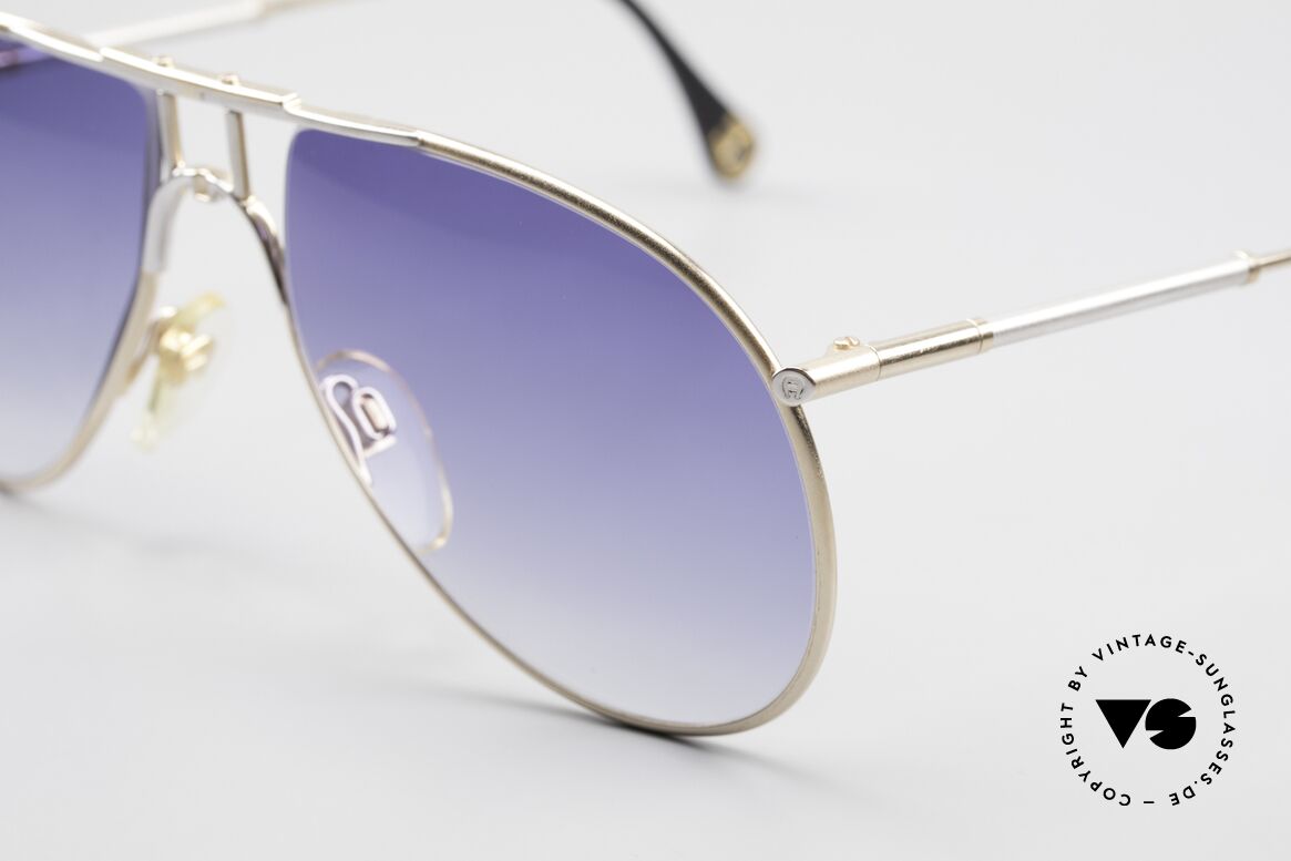 Aigner EA4 Luxury Aviator Sunglasses 80's, outstanding craftsmanship; frame with serial no. '7560', Made for Men