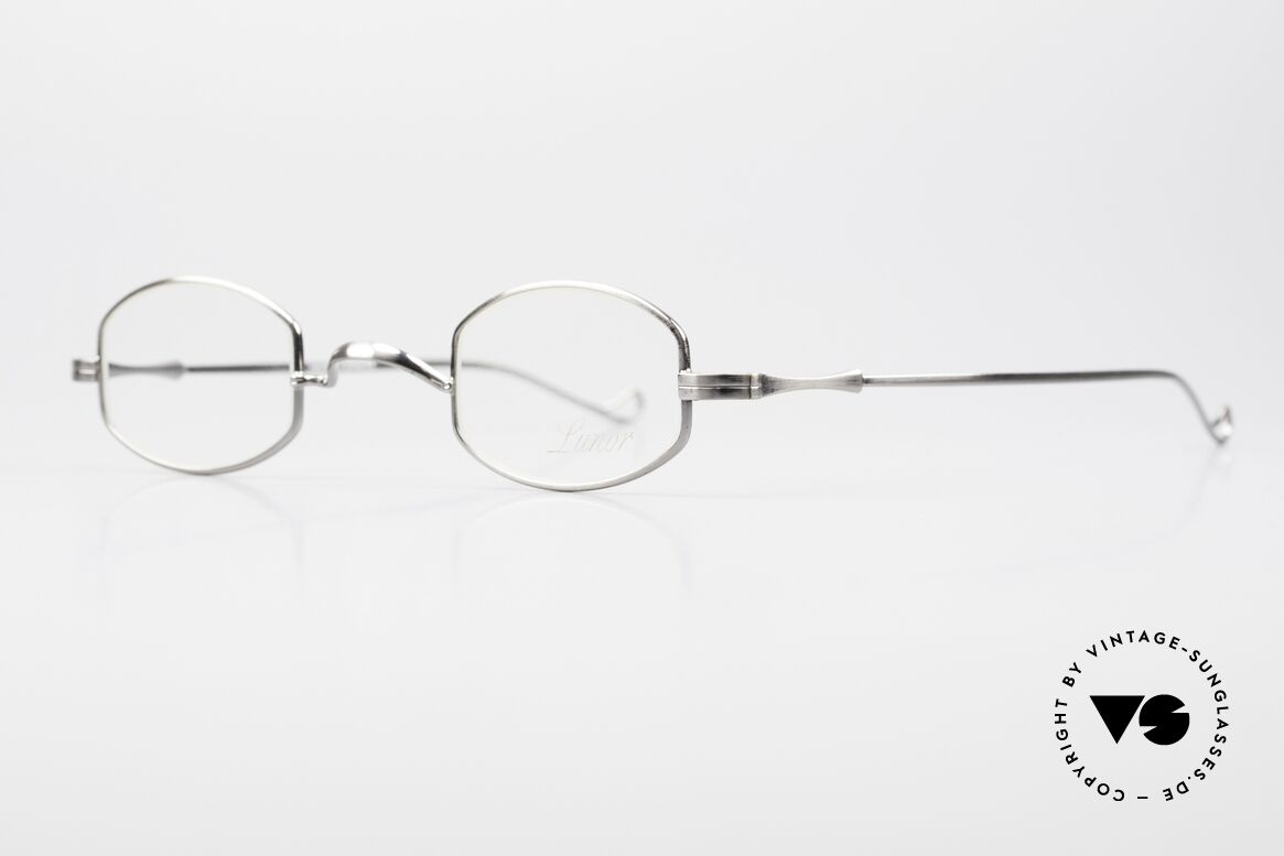 Lunor II 02 Small Frame In Antique Silver, model II 02 = size 37°24 & temple length: 136mm, Made for Men and Women