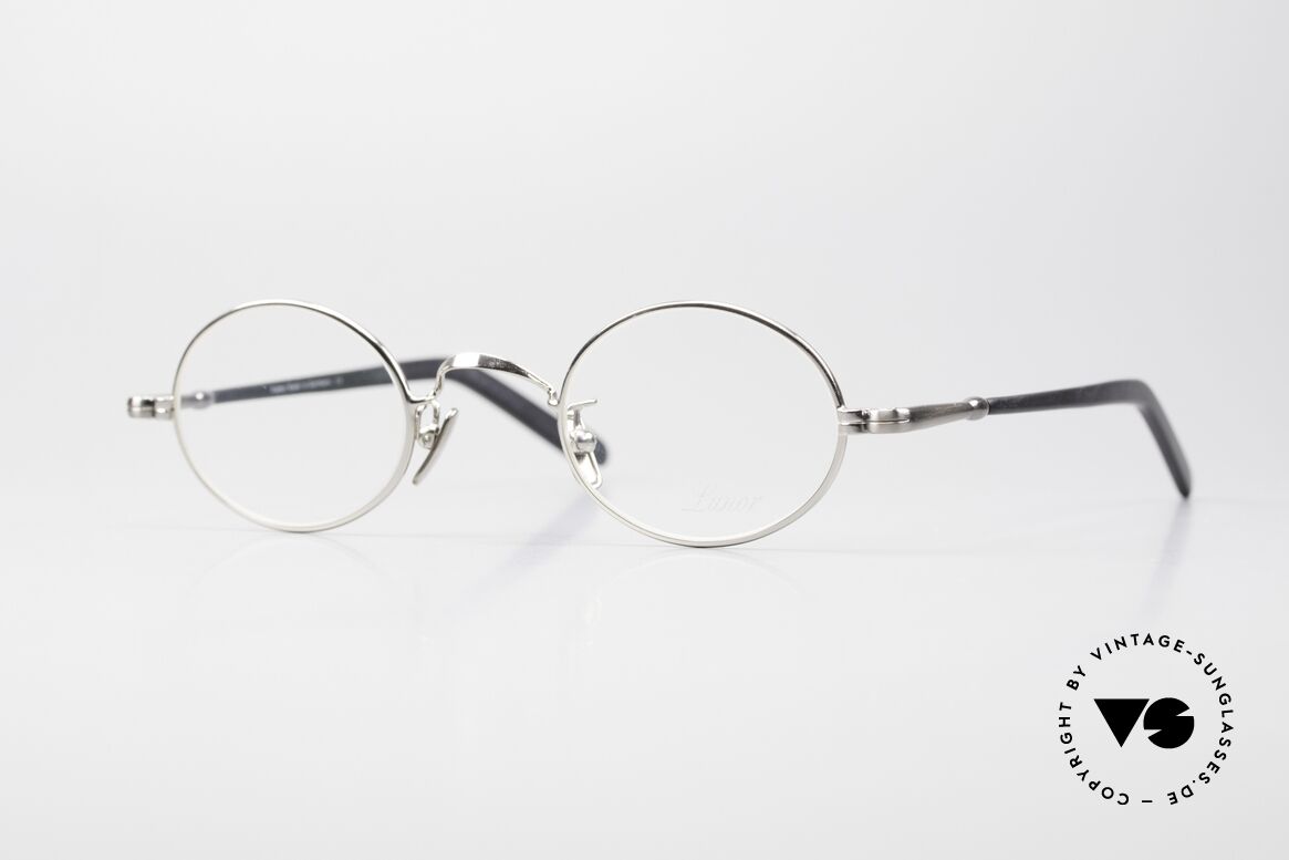 Lunor VA 100 Customized Platinum Antik Silver, oval Lunor eyeglasses, model VA 100, size 43/24, 140, Made for Men and Women