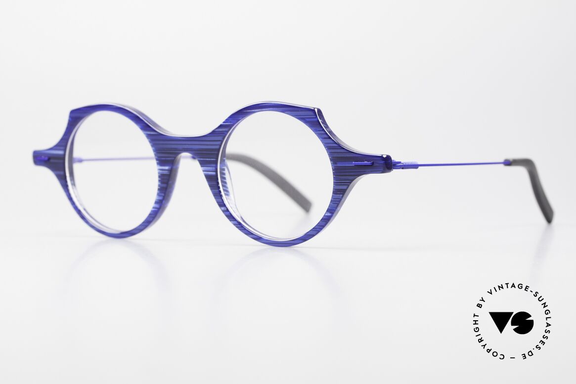 Theo Belgium Patatas Designer Frame Crazy Art Specs, acetate front with flexible stainless steel temples, Made for Men and Women