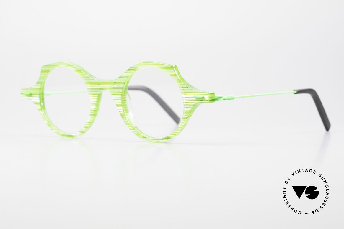 Theo Belgium Patatas Crazy Designer Frame Art Specs, acetate front with flexible stainless steel temples, Made for Men and Women