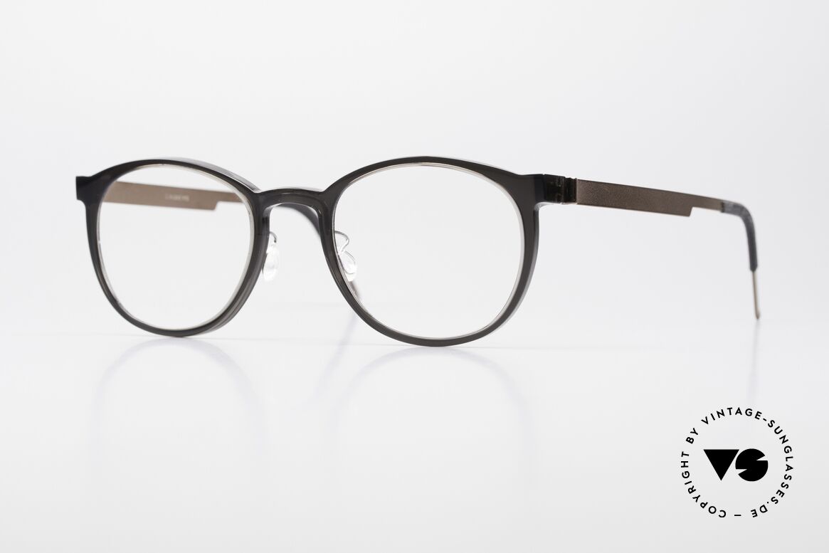 Lindberg 1032 Acetanium Unisex Designer Specs Panto, timeless Lindberg Acetanium frame in brown / taupe, Made for Men and Women