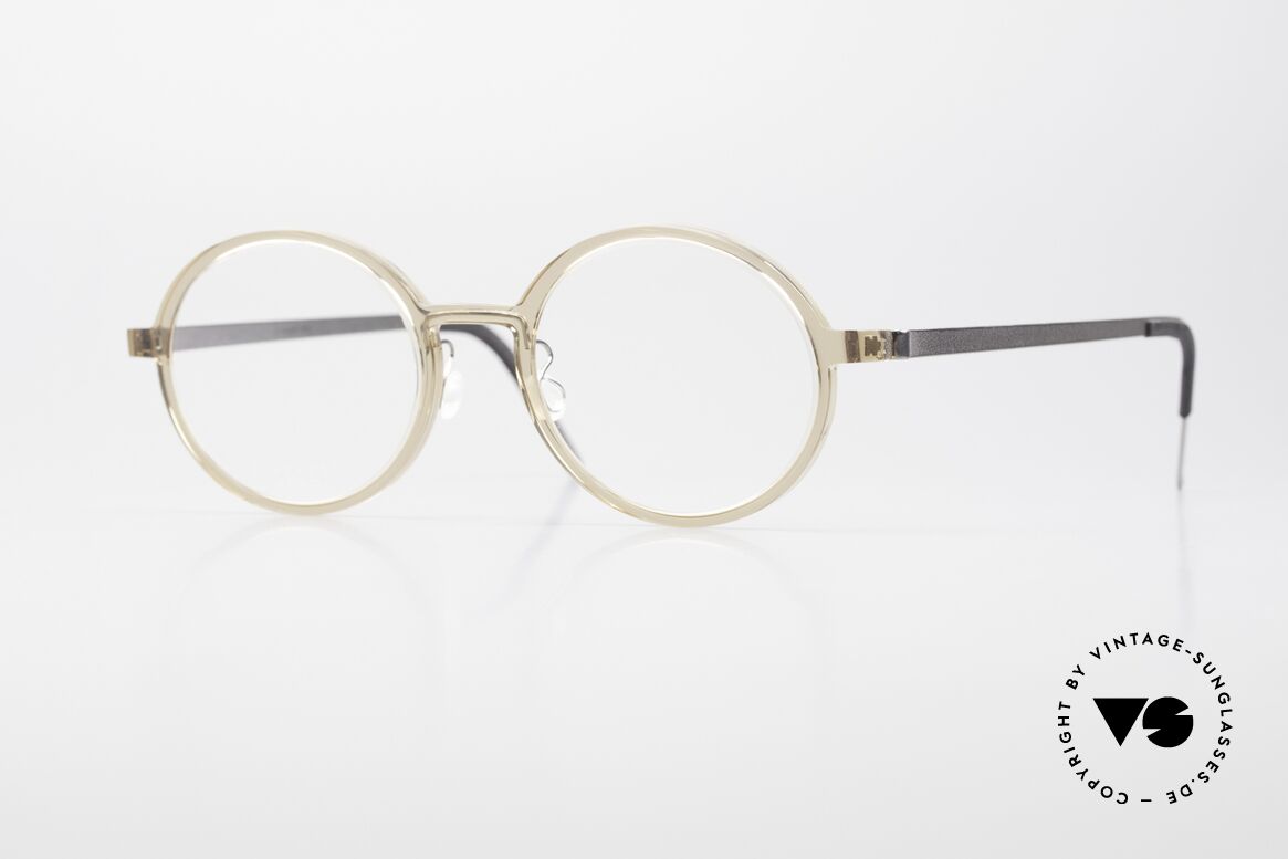 Lindberg 1174 Acetanium Round Designer Eyeglass-Frame, round Lindberg Acetanium frame; clear-translucid, Made for Men and Women