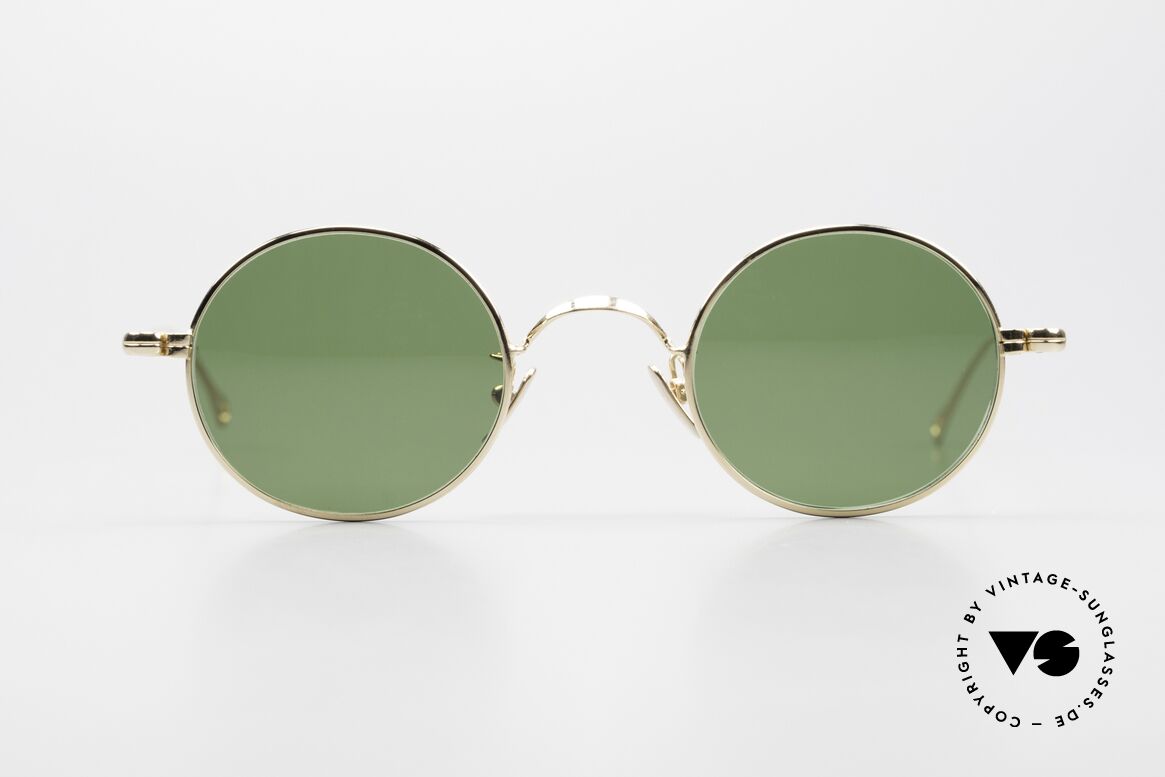 Lunor V 110 Round Sunglasses Gold Plated, LUNOR: honest craftsmanship with attention to details, Made for Men and Women