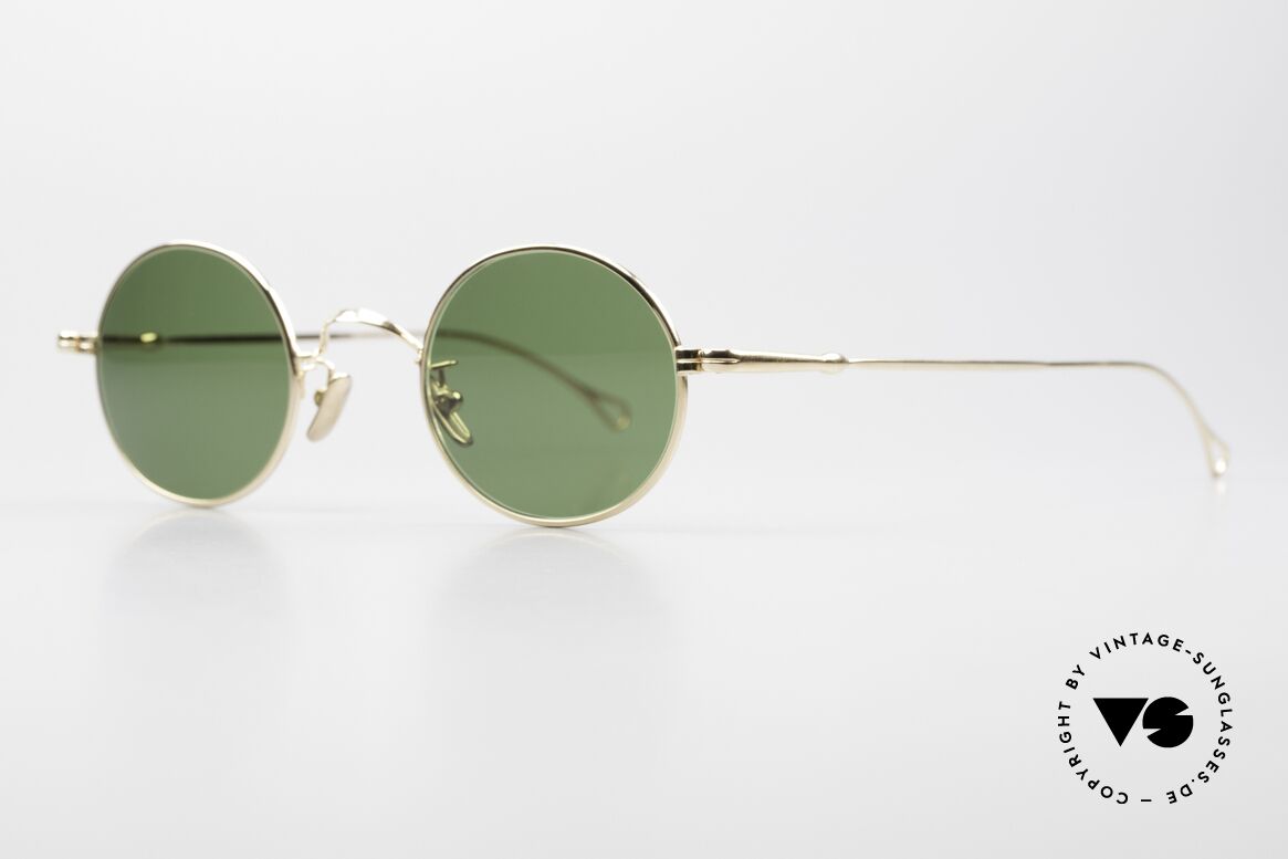 Lunor V 110 Round Sunglasses Gold Plated, without ostentatious logos (but in a timeless elegance), Made for Men and Women